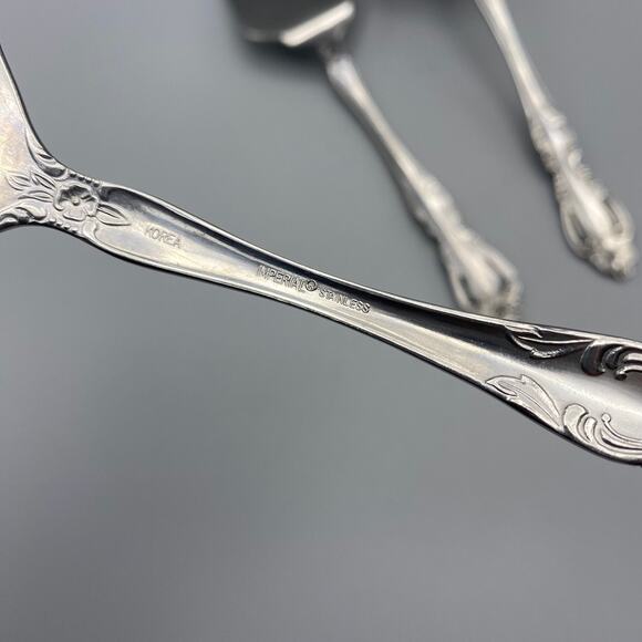 Imperial Stainless CHALMETTE Serving Pieces 3pcs Flatware Pie Server Gravy Ladle - Picture 5 of 5